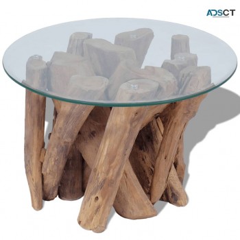 Coffee Table Solid Teak 60 cm $250.76