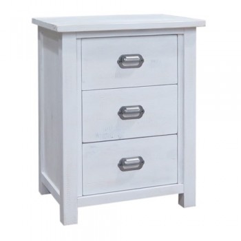 ABBY 3 DRAWER BEDSIDE TABLE