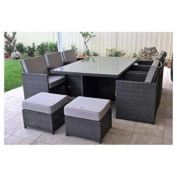 CUBE 6 COMPACT- 11 PIECE OUTDOOR DINING 