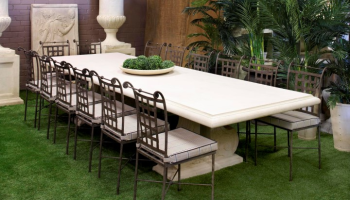 Outdoor Stone Tables & Chairs