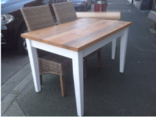Hardwood dining table