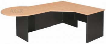 3 Piece Workstation with P End (Beech On