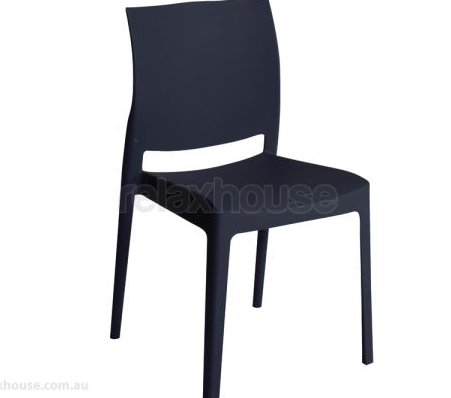 LEONIE OUTDOOR DINING CHAIR - BLACK
