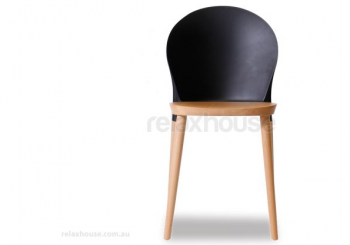CAFE RACER STACKING CHAIR - NATURAL / BL