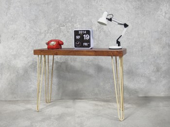 Hairpin Console Table White