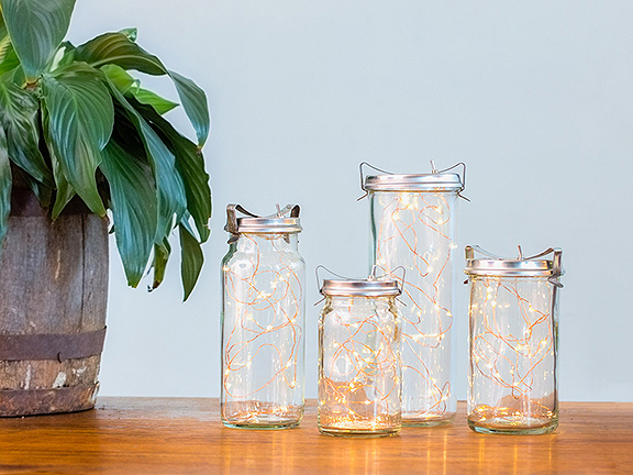 Vintage Glass Jar Lantern