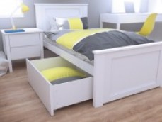 White Single Storage Bed – Fantastic Tim