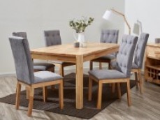 7PCE Hardwood Dining Sets - Natural with
