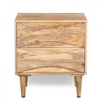 DUKE Bedside Table - Solid Wood Natural