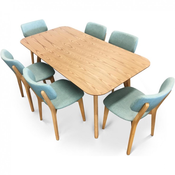 Roden Dining Table W/ 6 Gabby Chairs