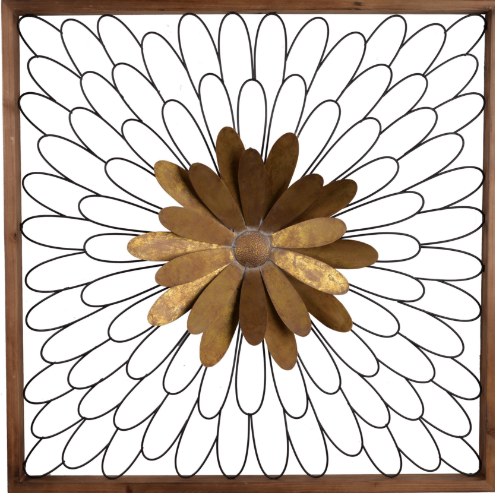 COPPER FLORAL WALL HANGING