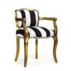 STRIPED WINGED ARM CHAIR