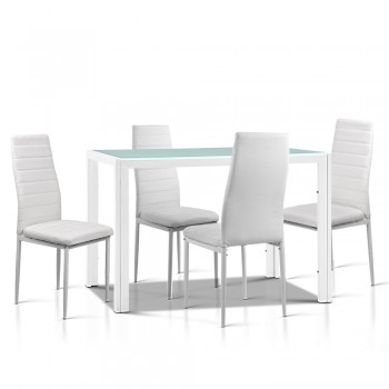 5 Piece Dining Table Set White