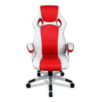 Racing Office Chair White Red
