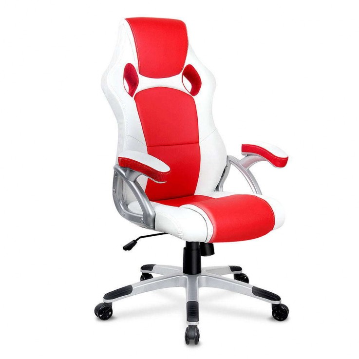 Racing Office Chair White Red