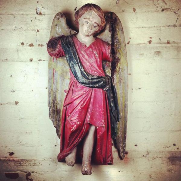 HAND CARVED ANGEL STATUE