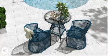 Costa Glass Top Outdoor Dining Table