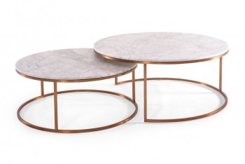 Elle Round Marble Nest Coffee Tables