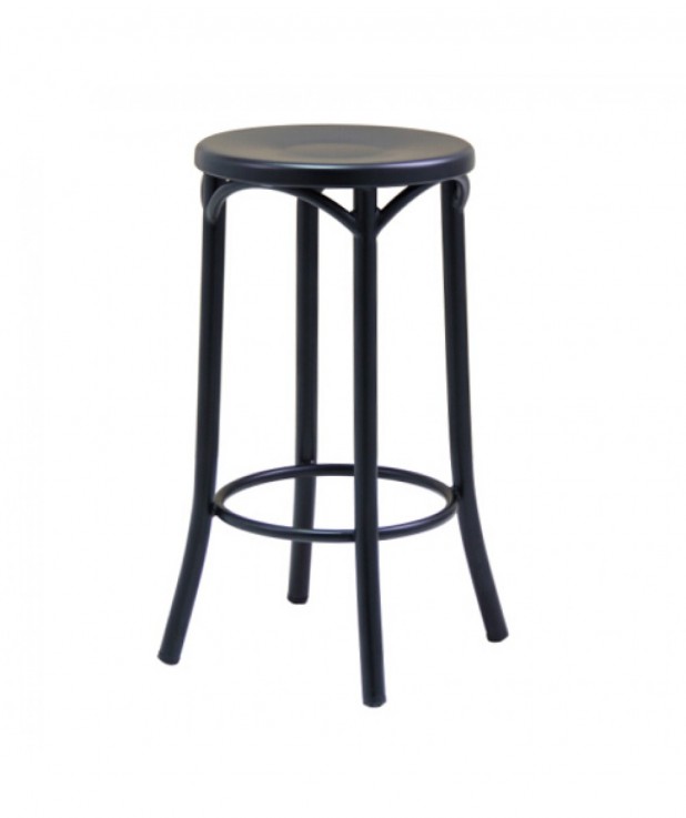 Bentwood stool, high, metal