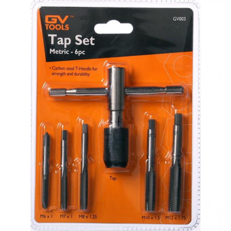 GV Tools Tap Set 6pc Metric