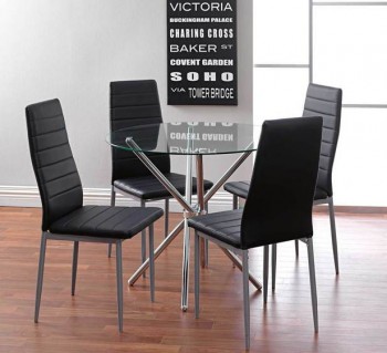 Pinto 5 Piece Dining Set with Zara Chair