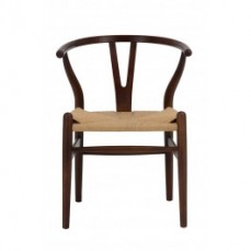 Replica Wishbone Chair in Dark Walnut wi