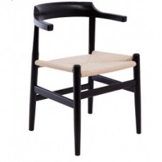 Black Hans Wegner PP68 Dining Chair Repl