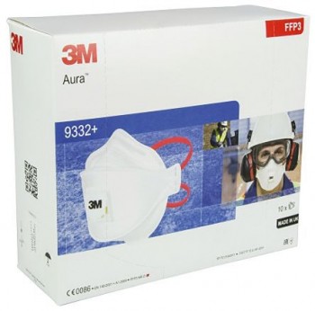3M 9332+ FFP3 Disposable Face Mask, Valv