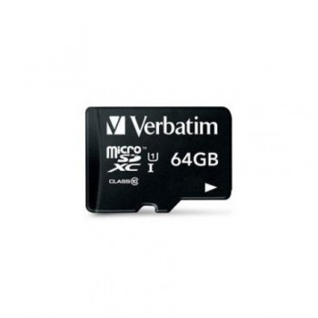 VERBATIM Micro SDXC 64GB (Cls 10 UHS-I) 
