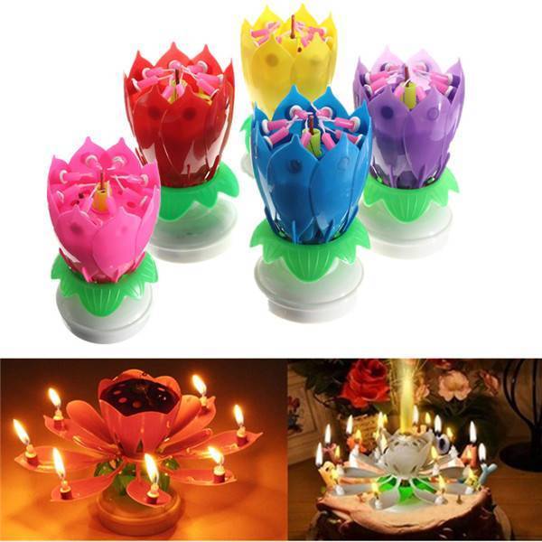 New Lotus Flower Candles Rotation Music 