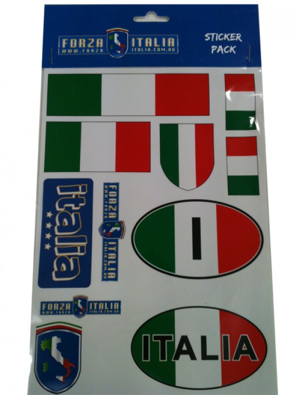ITALY STICKER PACK A5 SIZE 11 STICKERS