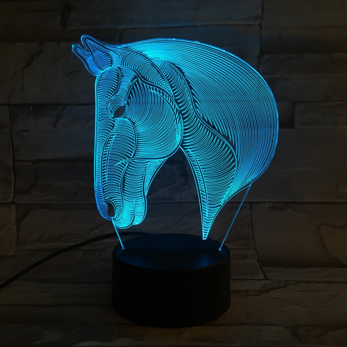 HORSE HEAD 3D LED NIGHT LIGHT