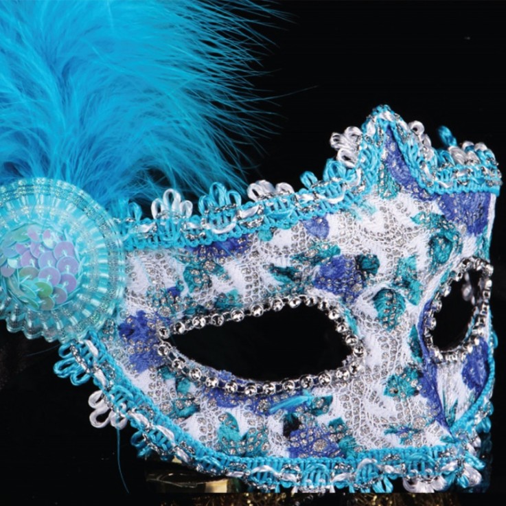 Colorful Lace Metal Masquerade Mask With