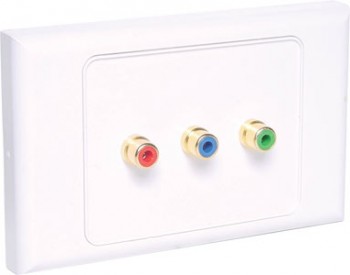3 x RCA Component HPM Excel Wallplate