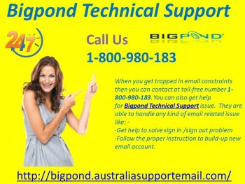 Dial Bigpond Email Settings Toll-Free 1-800-980-183 For A Solution