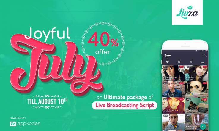 Buy a Top Live Streaming Script For Your Live Streaming Business ; Now Available At 40% Offer