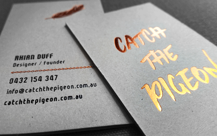 Catch the Pigeon business cards online