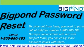 Acquire Support To Reset Bigpond Password By Dialing 1-800-980-183