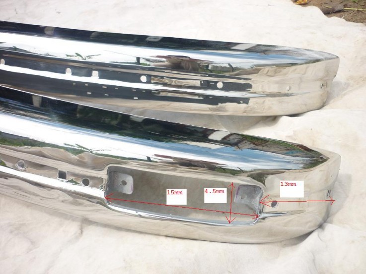 Volkswagen Beetle US Bumper 1974 -1979 in Stainless Steel