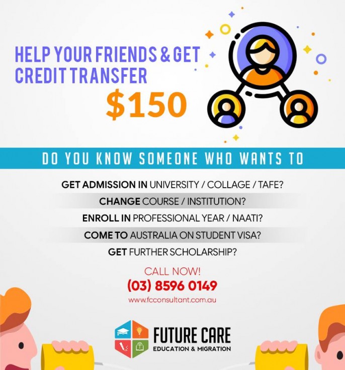 Help Your Friends & Get Credit Transfer $150 In Australia Victoria