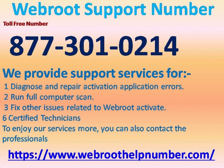 Webroot Support  Number 877-301-0214 