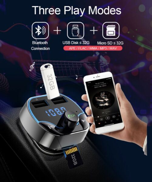 New Wireless Bluetooth Car Kit FM Transm