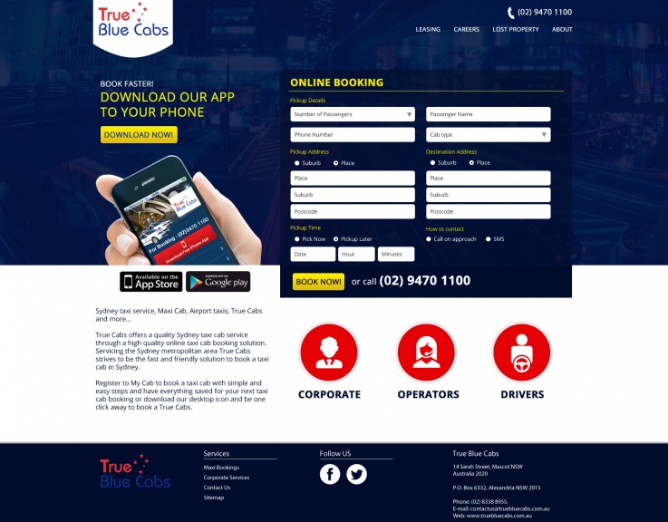 Botany Taxi - Sydney True Blue Cab Co.