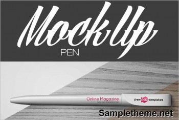 Free Pen Mockup Download - Sample Theme