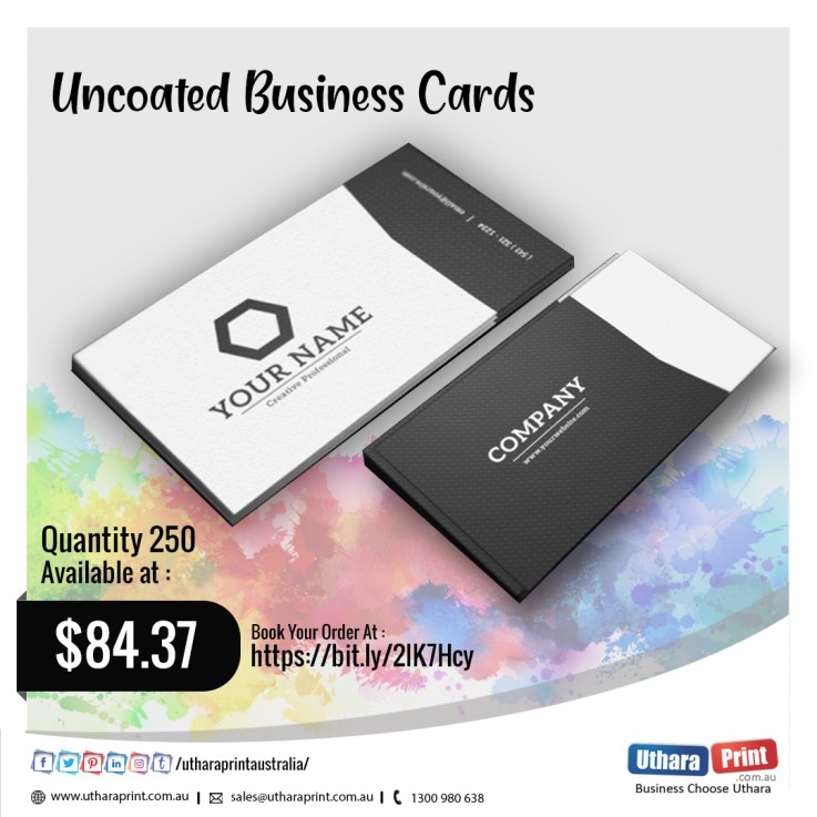 Uthara Print Australia Uncoated Business Cards