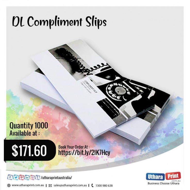 Uthara Print Australia - DL Compliment Slips