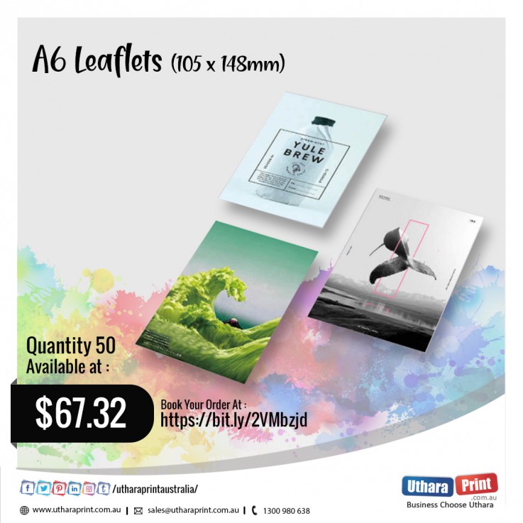 Uthara Print Australia - A6 Leaflets (105 x 148mm)