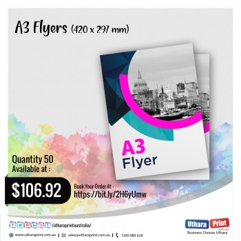 Uthara Print Australia - A3 Flyers (420x297 mm)