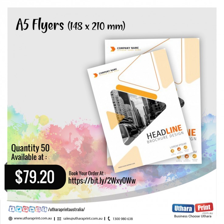 Uthara Print Australia - A5 Flyers (148x210 mm)