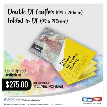 Uthara Print Australia - Double DL Leaflets (198 x 210mm) Folded to DL (99 x 210mm)
